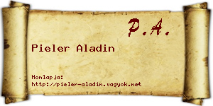 Pieler Aladin névjegykártya